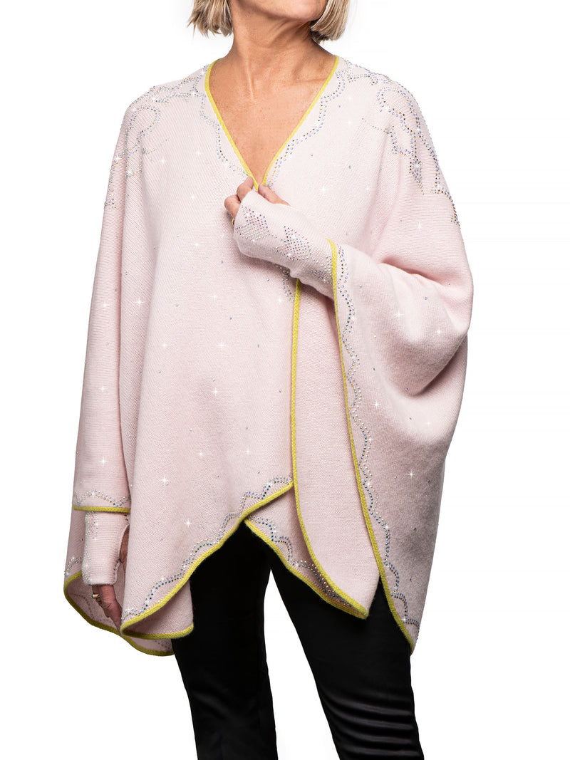 Cherry Blossom Pink cashmere Western Cape Ruana by Elyse Allen Textiles.