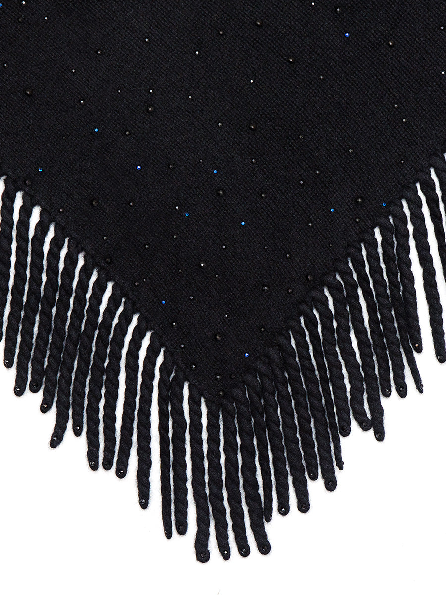 Black Constellation Poncho fabric swatch