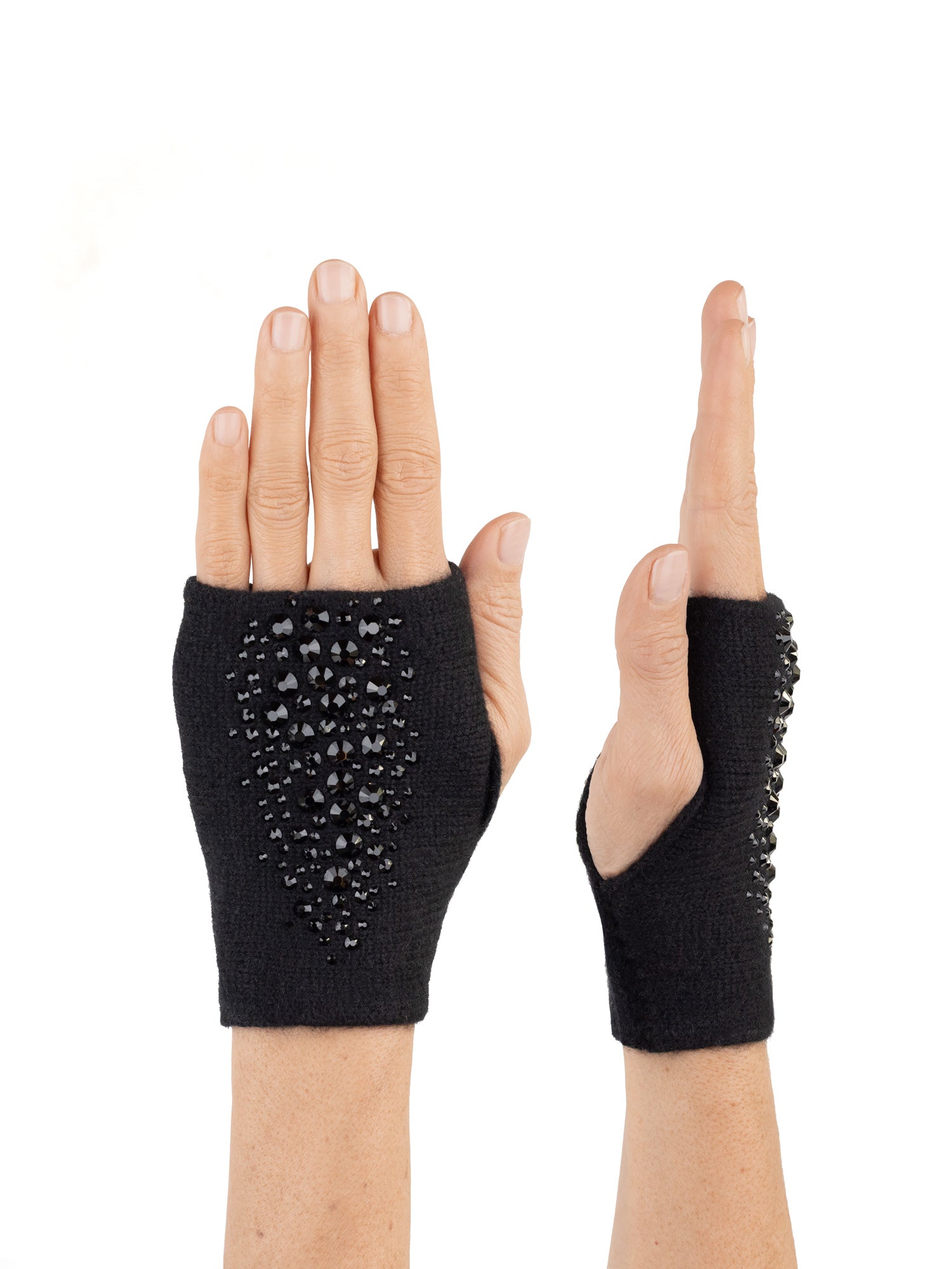 Cashmere Cropped Stingray Fingerless Gloves – Elyse Allen Textiles