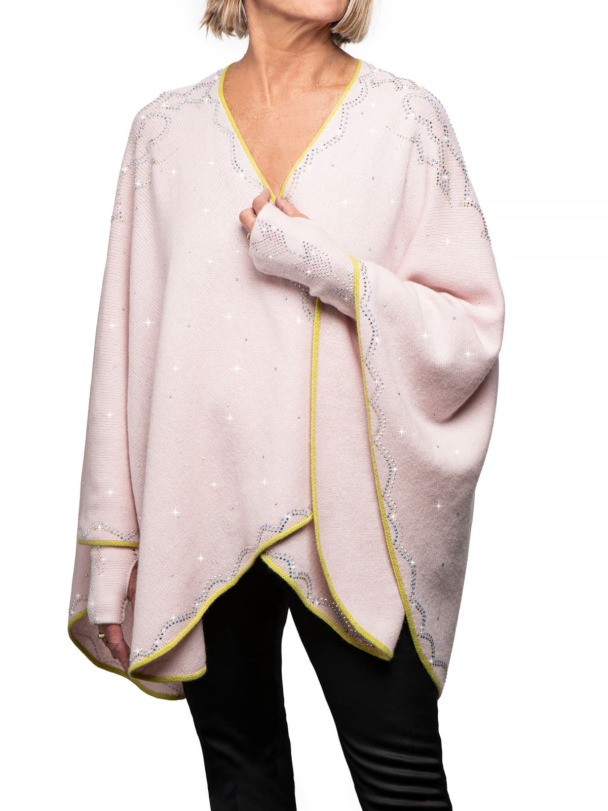Cherry Blossom Pink cashmere Western Cape Ruana by Elyse Allen Textiles. 