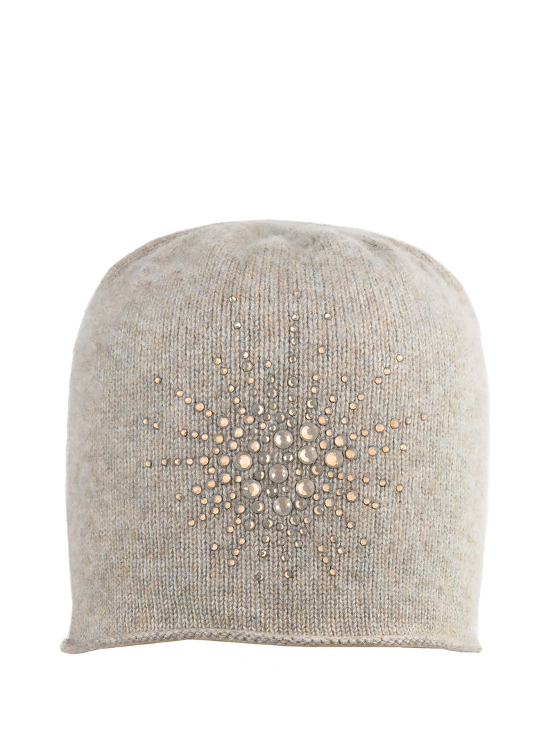 Grey Opal colored Sea Urchin Cloche with crystals in a sea urchin pattern on the front.