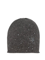 Rolled hem luxury cashmere Shooting Star Cloche with a scattering of all over crystals and two fantastic shooting stars with a trail of tiny Swarovski crystals falling behind
