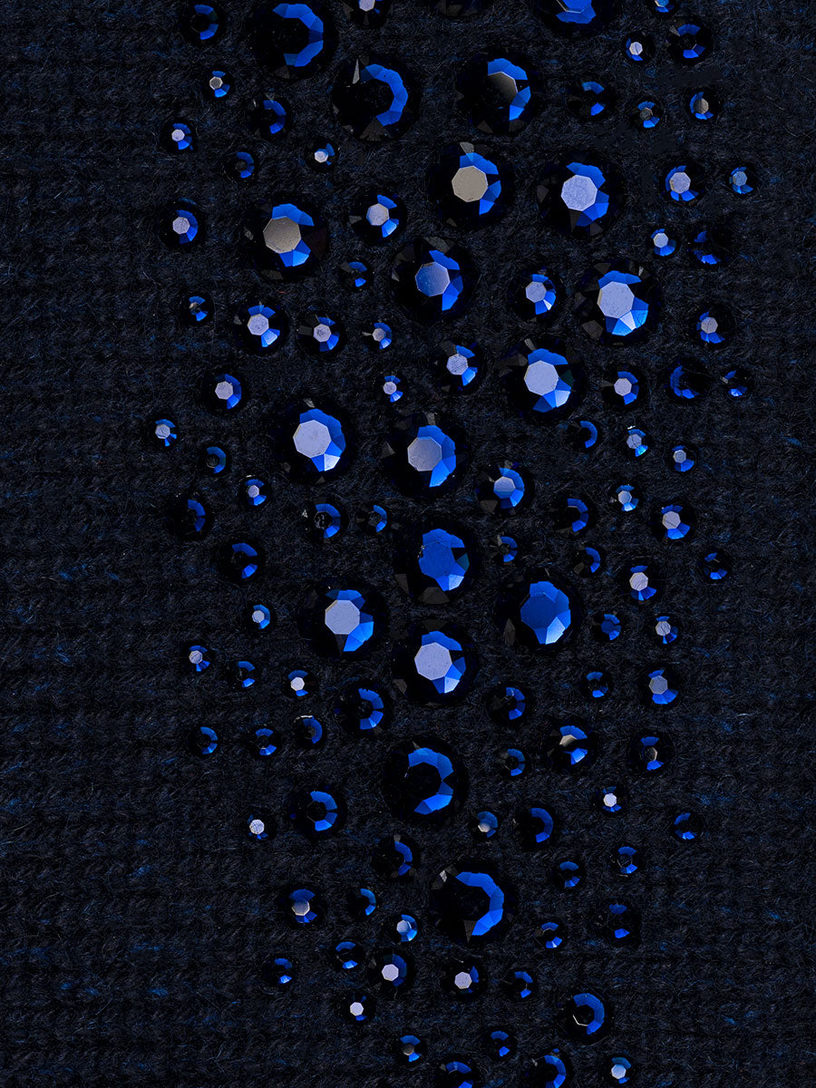 Indigo colored fabric swatch for Cropped Stingray Gloves.