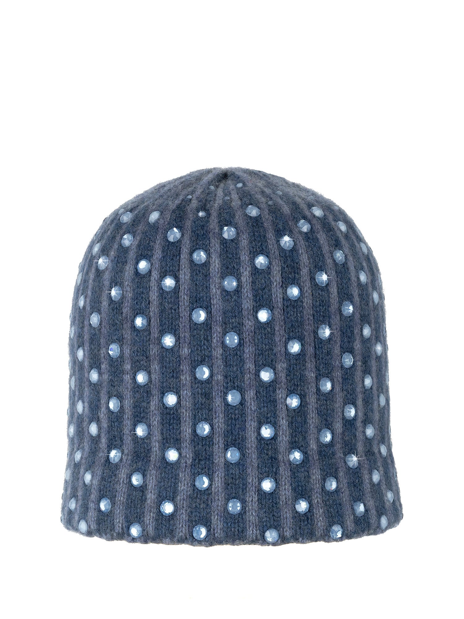 Two-toned Cashmere Hat w/ Large Luxury Crystals. – Elyse Allen