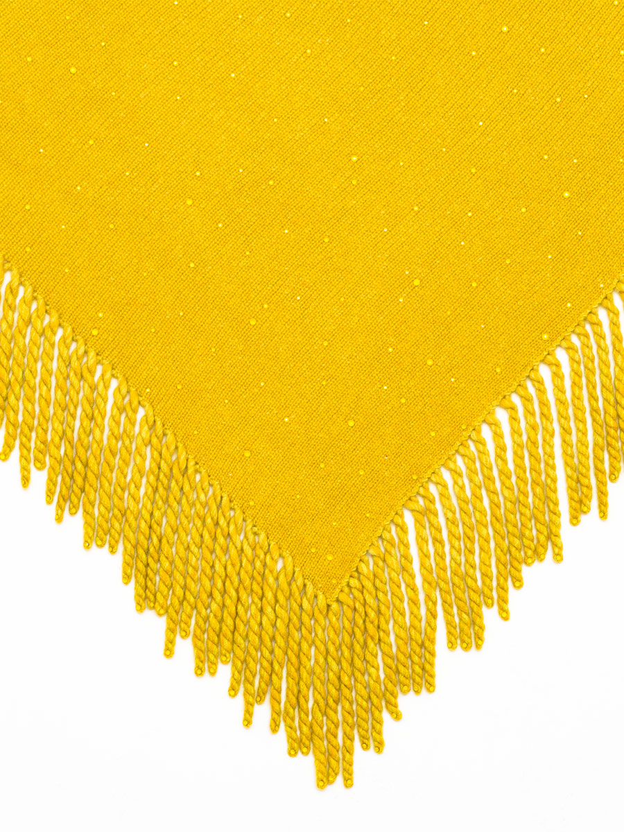 Thick Fringe Constellation Poncho – Elyse Allen Textiles