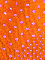 Saffron colored Crystal Studded Cloche Swatch.