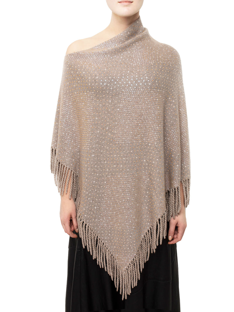 Chanterelle Crystal Poncho by Elyse Allen Textiles.
