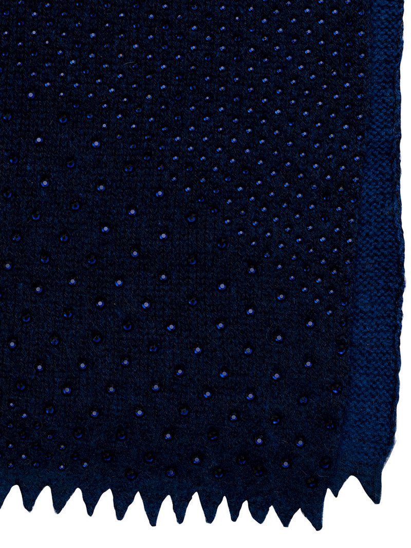 Indigo Crystal Scarf fabric swatch