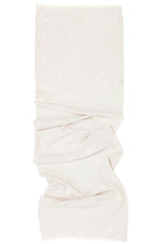 Wisp colored crystal embellished cashmere shawl.