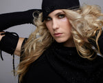 Black Dragon Cloche editorial-image. Luxury winter fashion by Elyse Allen Textiles.
