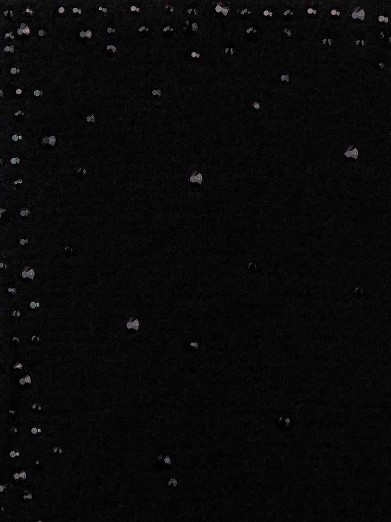 Black Featherweight Fingerless Gloves fabric swatch.