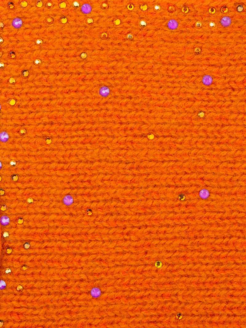 Saffron colored Featherweight Fingerless Gloves fabric swatch.