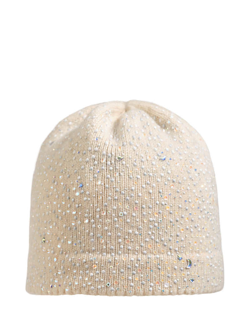Ivory colored Estrella Cloche with luxury crystal embellishments by Elyse Allen Textiles.