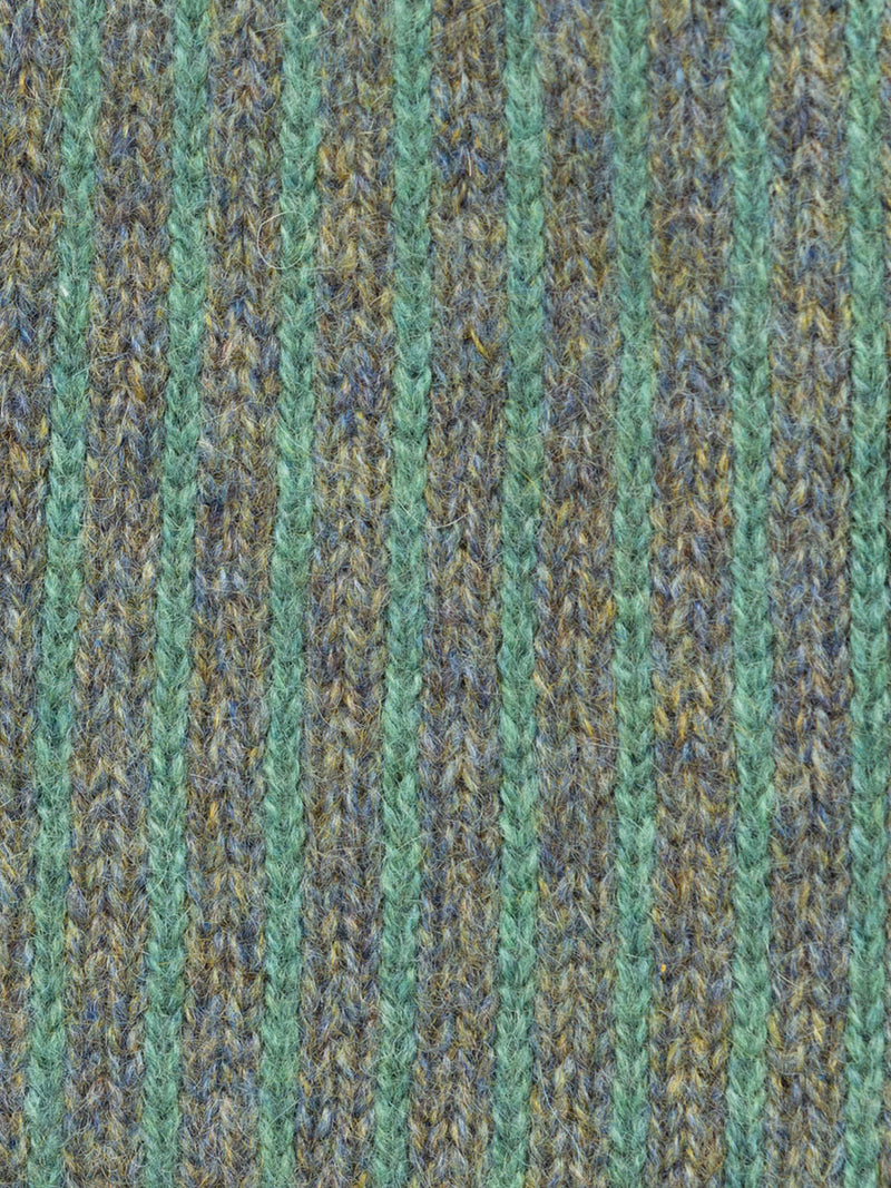 Sage colored cashmere fabric swatch for Fairisle Hat.