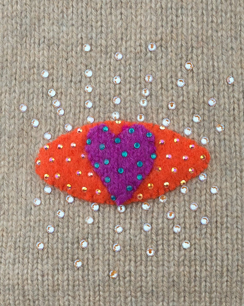 Grey Heart Cloche fabric color swatch
