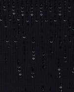 Black Elbow Fringe Lattice Gloves fabric color swatch
