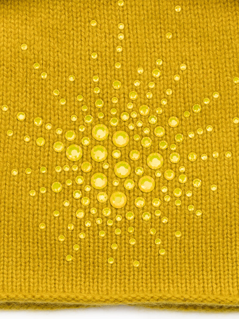 Turmeric colored Sea Urchin Cloche fabric swatch.