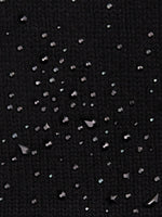 Black crystal and fabric swatch for Starry Night Cloche.