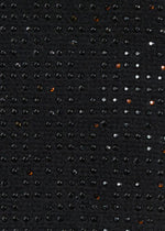 Black Mid Length Static Fringe Gloves fabric swatch.