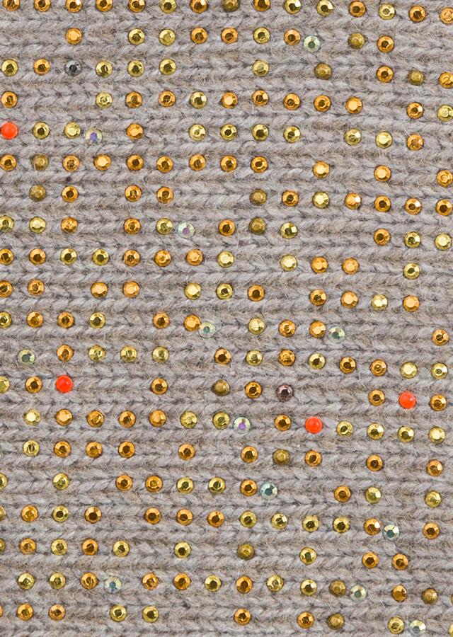 Chanterelle Mid Length Static Fringe Gloves fabric swatch.