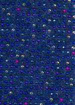 Electric Indigo Mid Length Static Fringe Gloves fabric swatch.