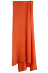 Furnace orange colored cashmere and Swarovski crystal embellished Tissue Weight Shawl.