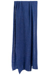 Electric Indigo Tissue Weight Cashmere Shawl with small luxury European crystals. 