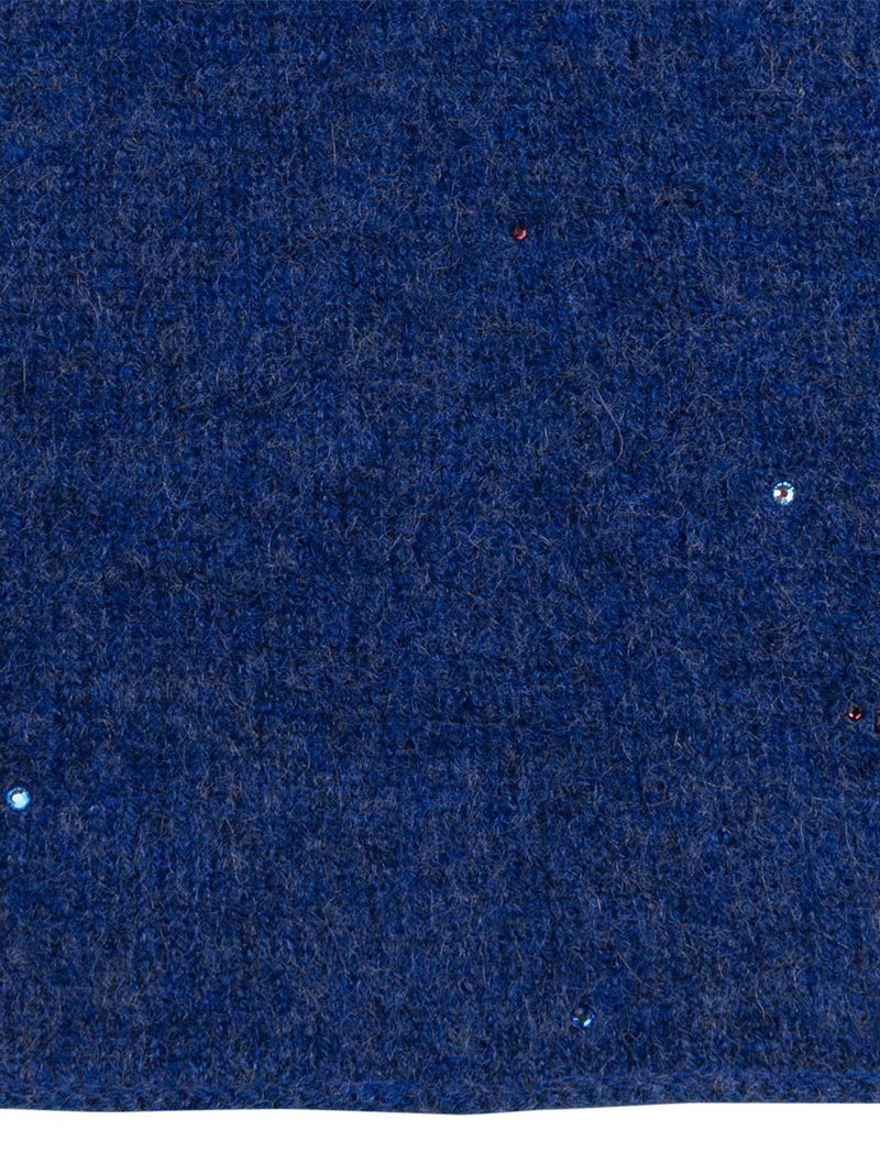 Electric Indigo Tissue Weight Shawl fabric swatch.